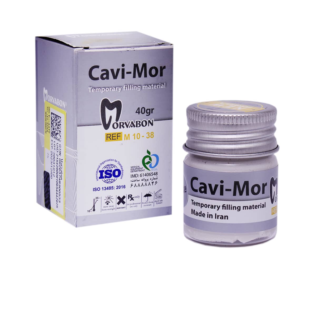 خمیر پانسمان موقت کوی مور 40 گرمی برند Morvabon